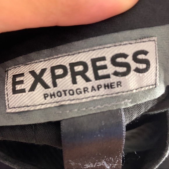 Express-Photographer Dark Gray Trousers size 34/30 - Picture 12 of 13